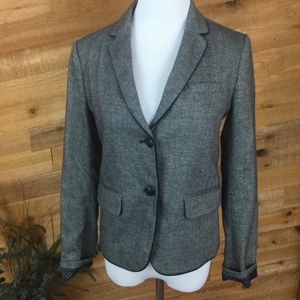 GAP Academy Blazer Gray Navy Trim